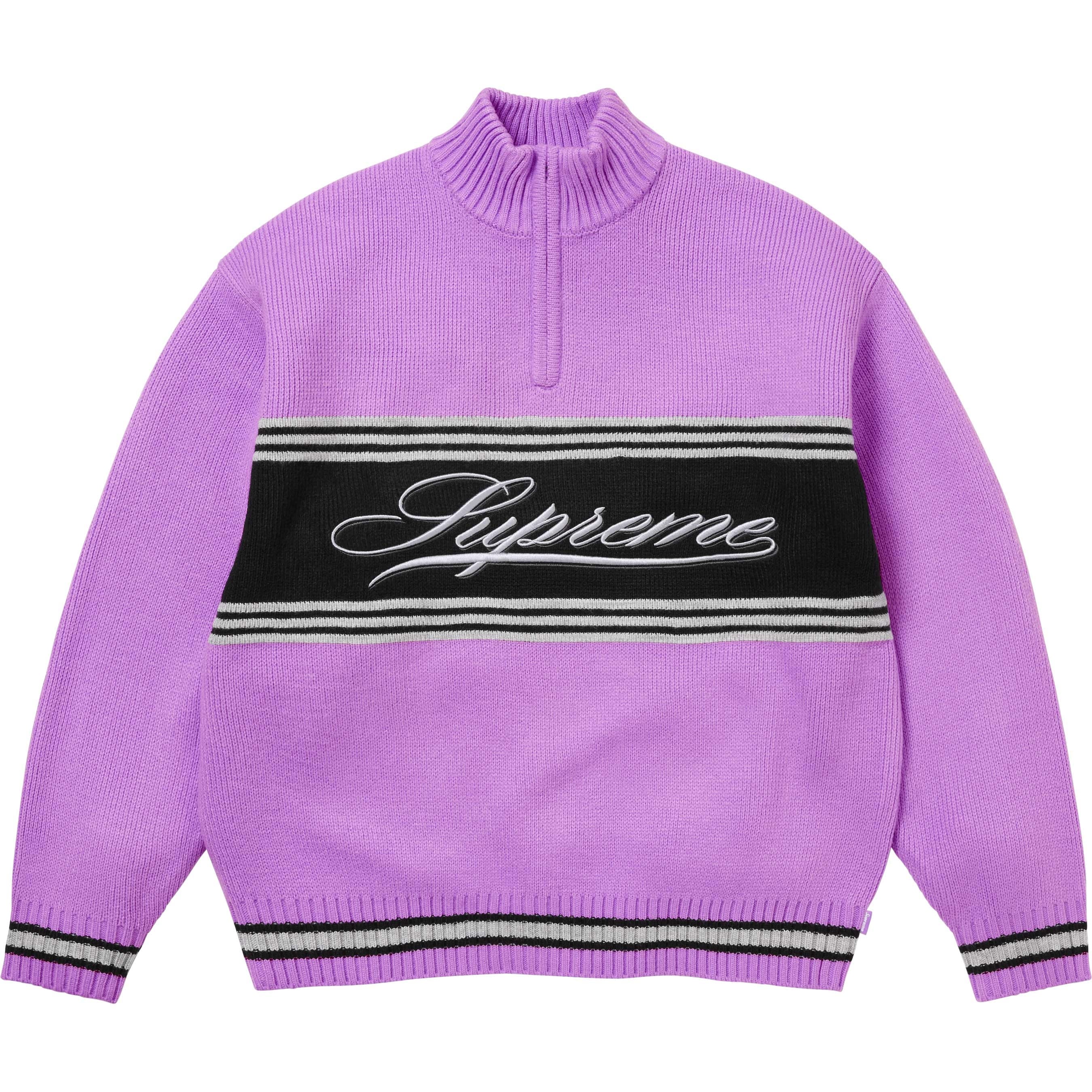 Script Stripe Half Zip Sweater view 10